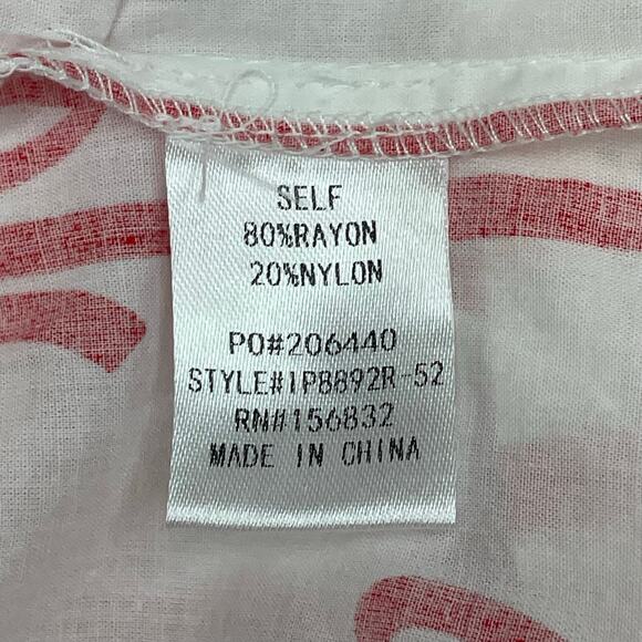 BiBi Bow Ribbon Button Down Holiday Blouse Size Small - Picture 7 of 10